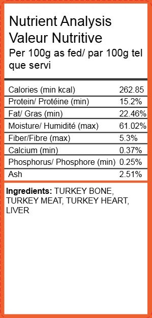 Raw Food - Turkey Only